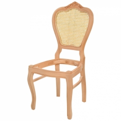 Klasik Oymalı Hasırlı Sandalye
