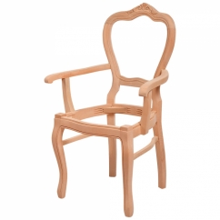Klasik Oymalı Kollu Sandalye